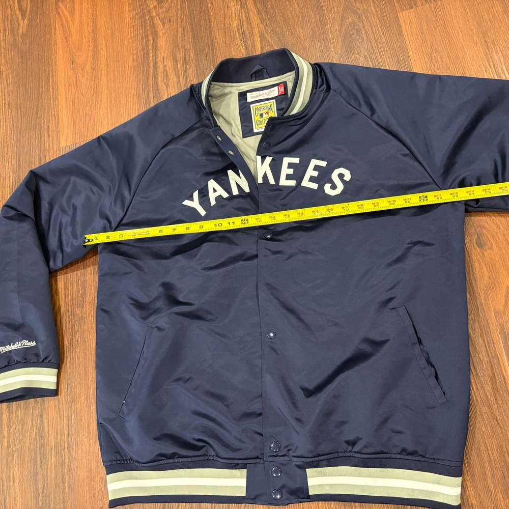 New York Yankees Mitchell & Ness Jacket‎ Navy Mens Size 2XL Satin Full Snap - Picture 12 of 16